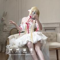 (Claw Box) Humanoid Computer Angel Heart Xiaoji cos pink and white dress cosplay costume customization