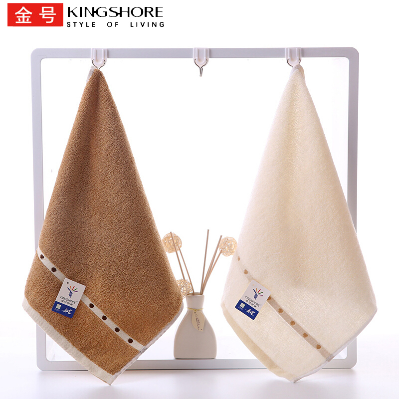 Gold Brand Pure Cotton Square Towel/Small Towel, Soft and Absorbent, All-Cotton Hand Towel, Couple Style, Simple Small Dots 4620