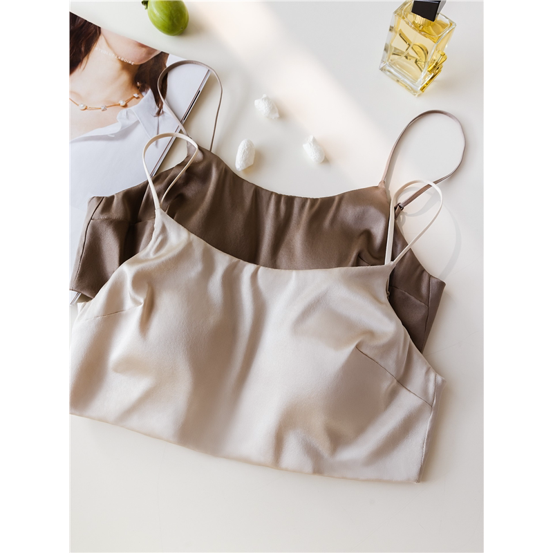 6A Grade 19mm Double-Sided Mulberry Silk Satin Anti-Exposure Tube Top Silk Backless Inner Wear Wrap-Around Camisole 6A Grade 19mm Double-Sided Mulberry Silk Satin Anti-Exposure Tube Top Silk Backless Inner Wear Wrap-Around Camisole