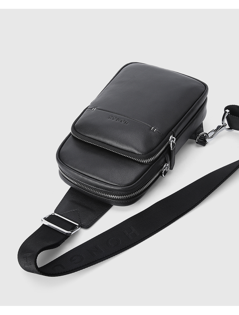 Red Valley leather nam túi ngực kinh doanh ngoài trời dây kéo túi da vai nam phiên bản Hàn Quốc nhỏ của túi Messenger thủy triều - Túi của con người balo juno