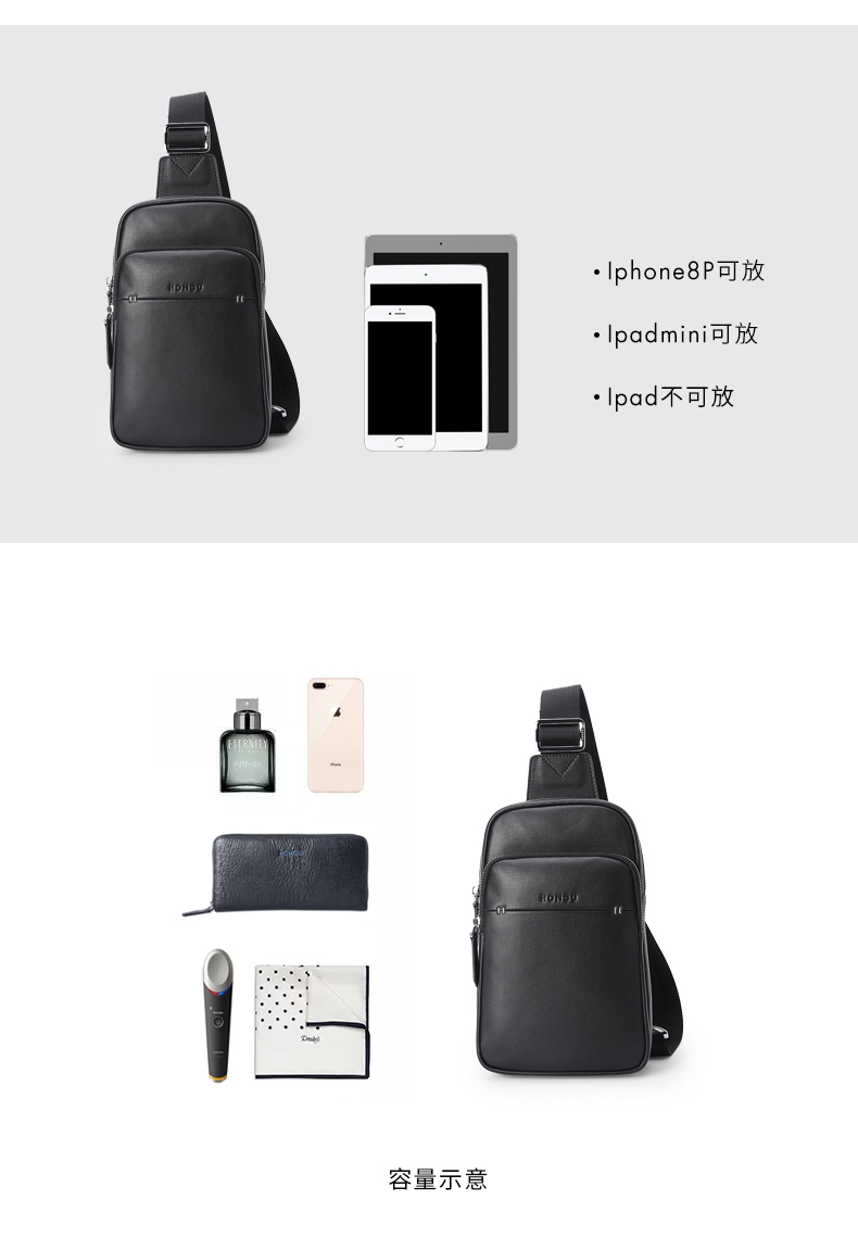 Red Valley leather nam túi ngực kinh doanh ngoài trời dây kéo túi da vai nam phiên bản Hàn Quốc nhỏ của túi Messenger thủy triều - Túi của con người balo juno