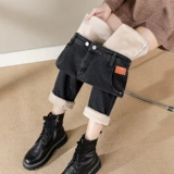 Белые весенние джинсы, приталенные черные штаны для отдыха, 2024 года, высокая талия