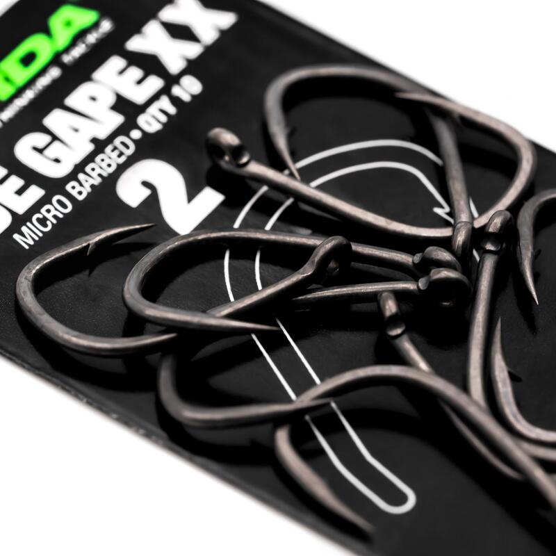 British Korda Reinforced Wide-Mouth Hooks for European Carp and Large Fish, Wide Gape X/Xx Hooks