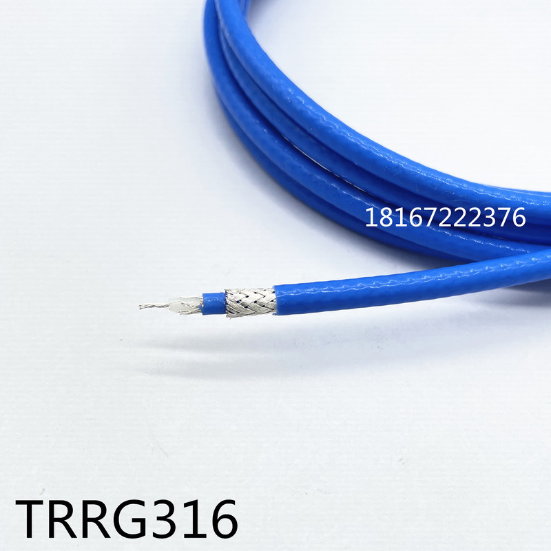 Trrg316 Coaxial Cable, Three Coaxial Shielded Cable, Silver-Plated Blue, Adaptable 3-Button Bnc Connector Connector