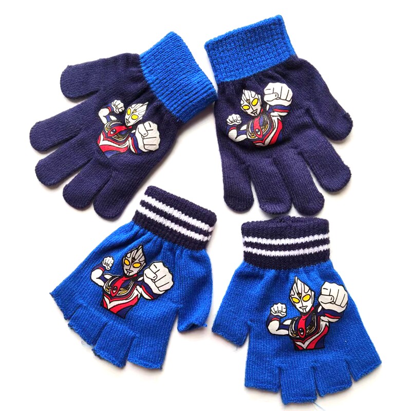 Ultra, детская шапка для мальчиков, зимний утепленный Ультрамен Тига, трикотажный шерстяной удерживающий тепло шарф, перчатки, комплект, 3 предмета OTHER / Other 