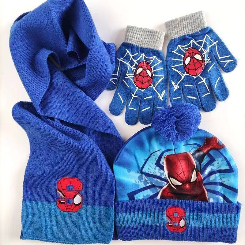 Ultra, детская шапка для мальчиков, зимний утепленный Ультрамен Тига, трикотажный шерстяной удерживающий тепло шарф, перчатки, комплект, 3 предмета OTHER / Other 