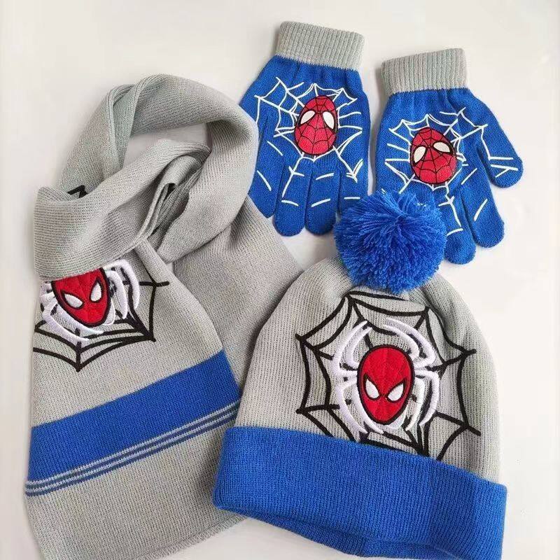 Ultra, детская шапка для мальчиков, зимний утепленный Ультрамен Тига, трикотажный шерстяной удерживающий тепло шарф, перчатки, комплект, 3 предмета OTHER / Other 