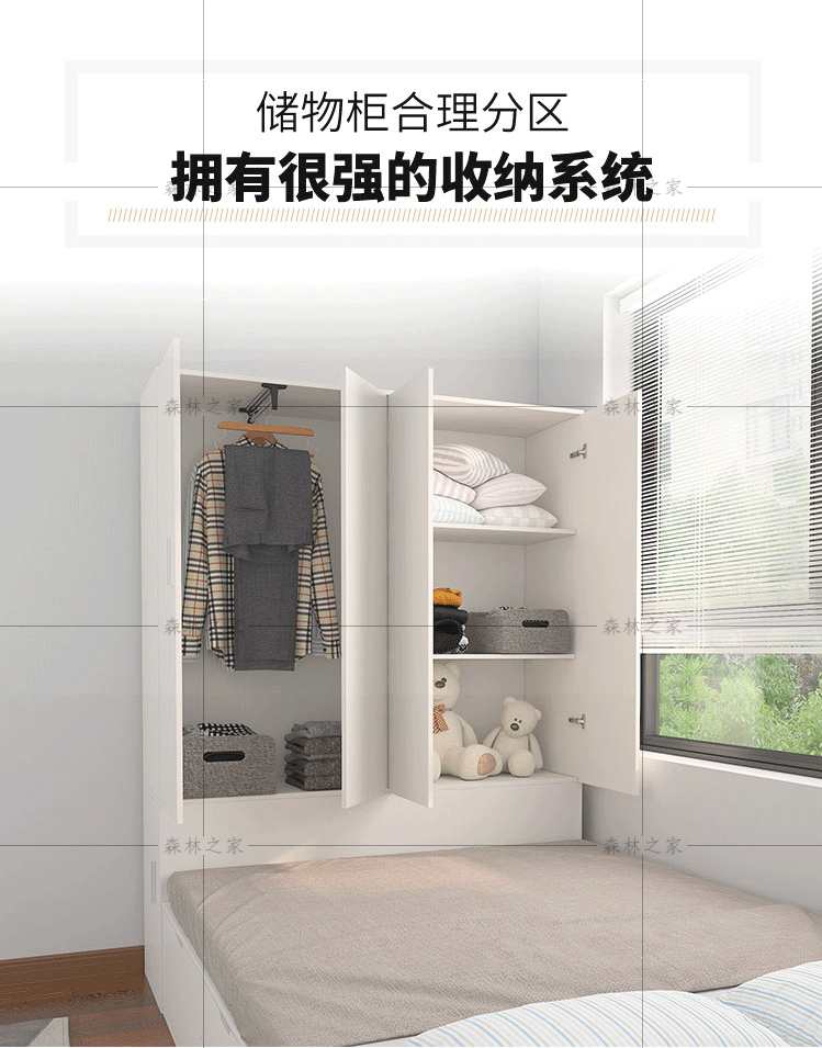 Mới lưu trữ tatami tủ quần áo hiện đại nền kinh tế bảng điều khiển đa chức năng thậm chí giường nhỏ gọn tích hợp tủ quần áo kết hợp - Giường giường ngủ 2 tầng