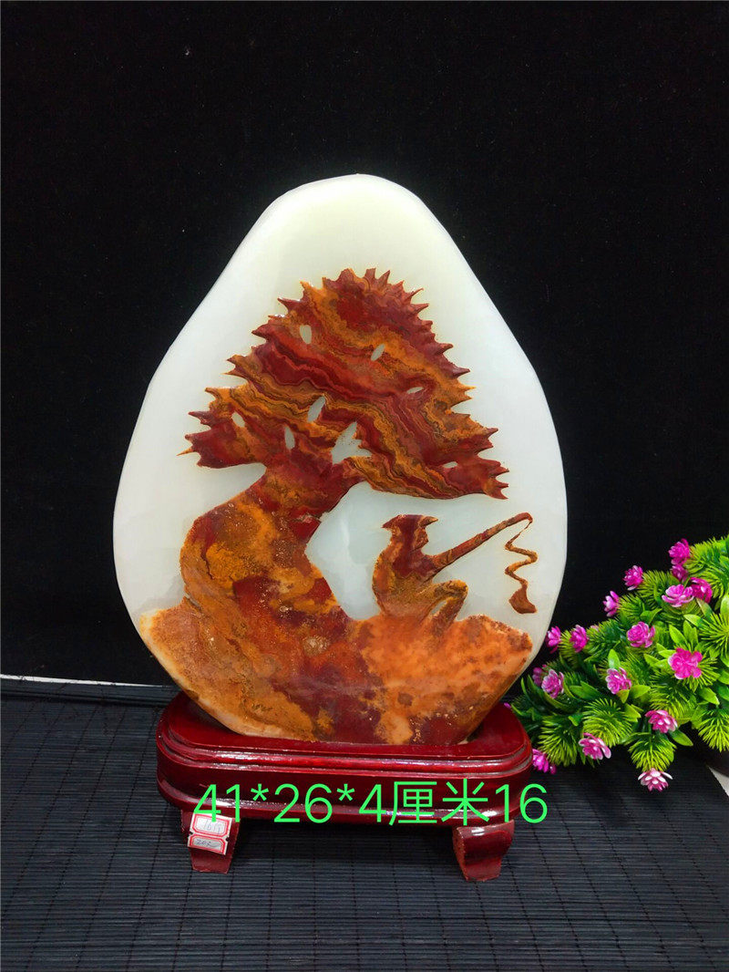 Boutique Afghan jade Xinjiang Gobi colored jade red Jasper ornaments Qishi rough stone decoration sightseeing stone collection