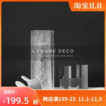 Simple modern light luxury acrylic vase living room table transparent ice texture crystal flower arrangement ornaments