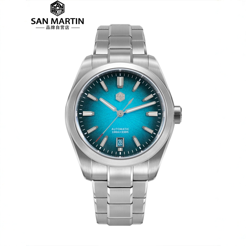 San Martin Original Design 9015 Fully Automatic Mechanical Movement Fashionable Luminous Waterproof Watch Sn0144Gx