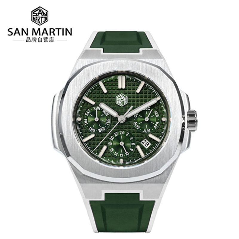 San Martin Watch Military Spirit Watch Multi-Function Dial Miyota9120 Automatic Mechanical Watch Sn0075Gb San Martin Watch Military Spirit Watch Multi-Function Dial Miyota9120 Automatic Mechanical Watch Sn0075Gb