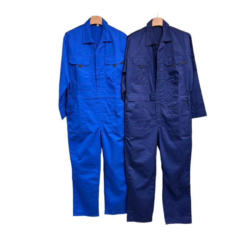 Large Size Jumpsuit with Elastic Waistband, Workwear, Blue Trendy Casual Workwear, Auto Repair, Wear-Resistant Polyester-Cotton Large Size Jumpsuit with Elastic Waistband, Workwear, Blue Trendy Casual Workwear, Auto Repair, Wear-Resistant Polyester-Cotton