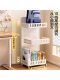 School Bag Storage Rack, Household Multi-Layer Under-Desk Bookshelf, Sliding Cabinet for Books and Snacks, Storage Rack, Movable Trolley