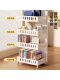 School Bag Storage Rack, Household Multi-Layer Under-Desk Bookshelf, Sliding Cabinet for Books and Snacks, Storage Rack, Movable Trolley