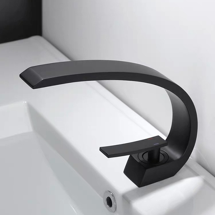 German countertop basin faucet all copper hot and cold toilet creation Italian basin wash basin faucet black household