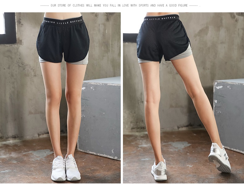 Cộng với phân bón XL thể thao quần short nữ mùa hè phòng tập thể dục lỏng chất béo MM200 kg chống ánh sáng chạy yoga quần tham tap yoga