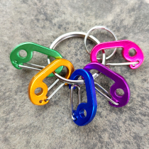2 3cm long small number D type spring buckle small hanging buckle mini aluminum alloy key buckle pressed flat wire button melon button clasp