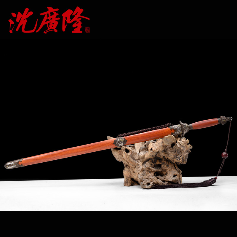 精武太极剑花纹钢剑:龙泉沈广隆宝剑未开刃,传承千年武术之魂!-太极剑-淘宝好物网