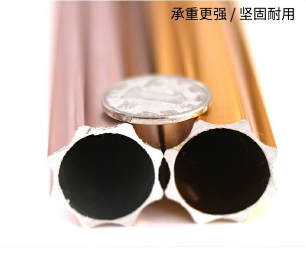 Hợp kim nhôm dày câm rèm thanh que La Mã đục lỗ móc đơn cực hai cực rèm theo dõi để gửi một bộ phụ kiện đầy đủ - Phụ kiện rèm cửa thanh treo rèm cửa inox