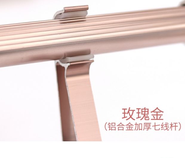 Hợp kim nhôm dày câm rèm thanh que La Mã đục lỗ móc đơn cực hai cực rèm theo dõi để gửi một bộ phụ kiện đầy đủ - Phụ kiện rèm cửa thanh treo rèm cửa inox