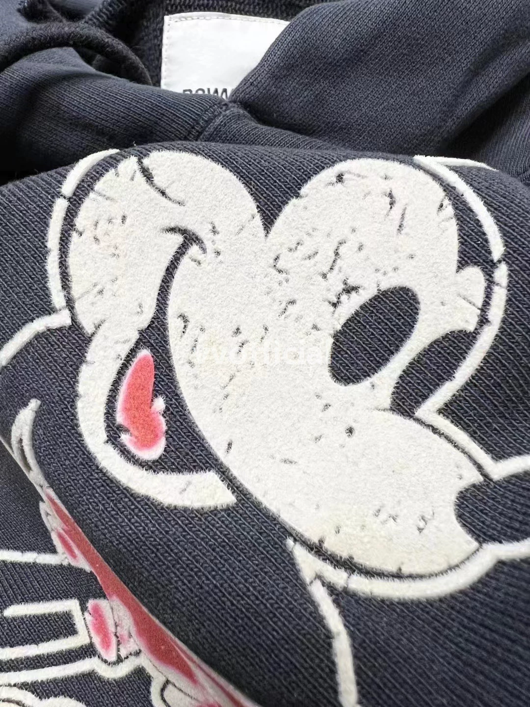 BOW WOW MICKEY MOUSE худи Майкл Vintage стирка стирка стирка разрушение стержней