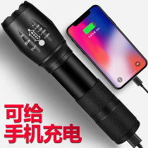 Flashlight strong light rechargeable ultra-bright long-range household outdoor small multi-functional portable mini charging treasure led