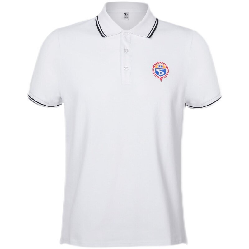 Shunde Desheng School 01m Men's Summer Sportswear T-Shirt White Polo Shirt