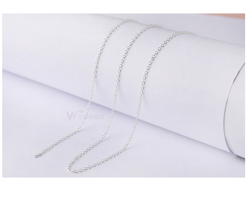 Wenwu DIY phụ kiện vòng cổ S925 vòng tay chuỗi bạc Vòng chân O-chain dây chuyền bạc Chuỗi trang sức tua rua nữ - Vòng chân những mẫu lắc chân đẹp nhất