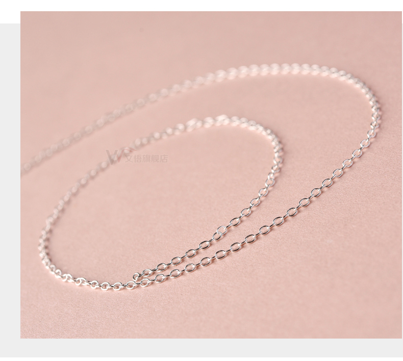 Wenwu DIY phụ kiện vòng cổ S925 vòng tay chuỗi bạc Vòng chân O-chain dây chuyền bạc Chuỗi trang sức tua rua nữ - Vòng chân những mẫu lắc chân đẹp nhất