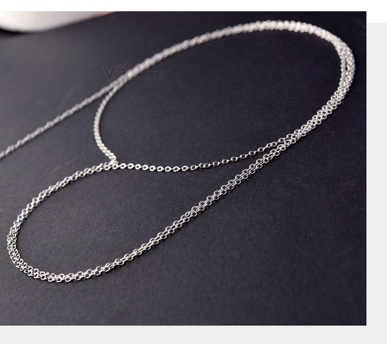 Wenwu DIY phụ kiện vòng cổ S925 vòng tay chuỗi bạc Vòng chân O-chain dây chuyền bạc Chuỗi trang sức tua rua nữ - Vòng chân những mẫu lắc chân đẹp nhất