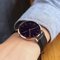 Illen Watch Mens Students Ultra Slim Brief Fashion Casual Waterproof Real Belt Trend Business Quartz Watch