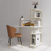 Nordic computer desk corner desk bookshelf combination minimalist home light luxury study desk bookcase integrated table