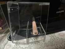 Anti-sprinkler parrot box acrylic food box bird food box parrot feed box