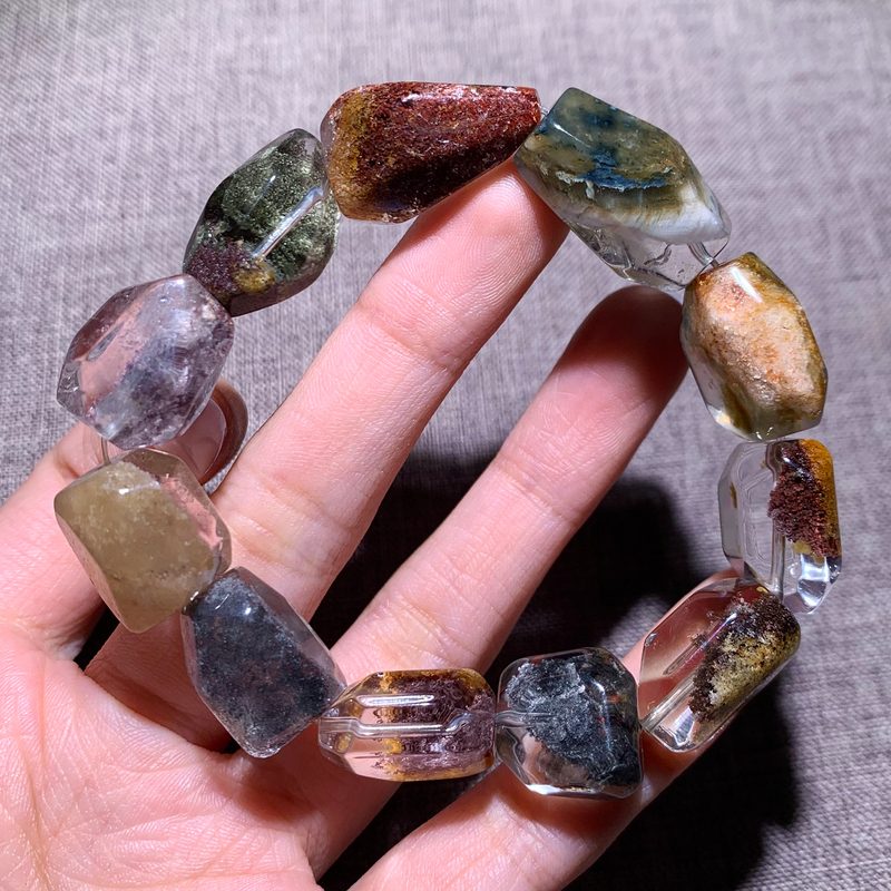 Natural Rabbit Fur Ghost Crystal Bracelet Single Loop Smooth Hair Crystal Ghost Bracelet Jewelry Gift Couple Style Unisex