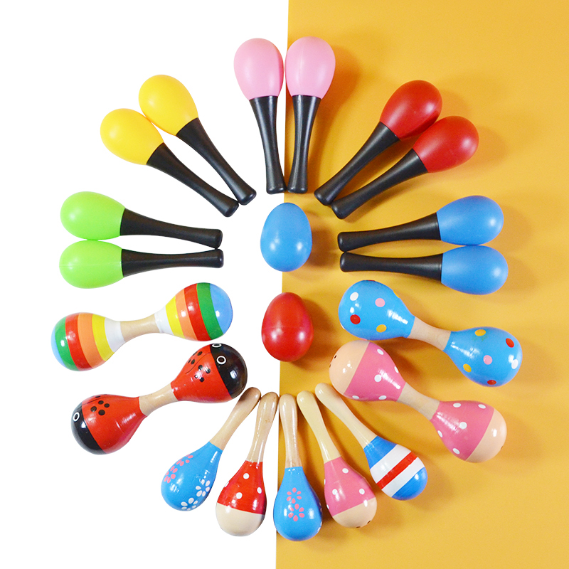 Sand hammer baby rattle instrument baby early education red sand ball newborn grasp chase chase training toy