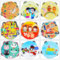 Kindergarten tambourine childrens performance props Orff percussion instrument teacher uses dance test to clap the drum and shake the bell