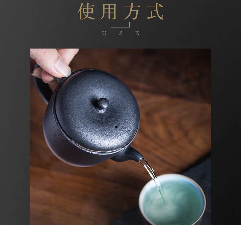 And hall of dielectric film crack cup travel kung fu tea set is suing portable a pot of three cups of Japanese ceramics