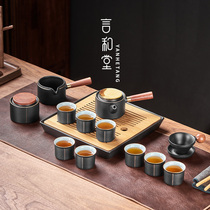 Yan Hutang Kung Fu tea set household living room ceramic side pot simple dry bubble tea tray light luxury gift box small set