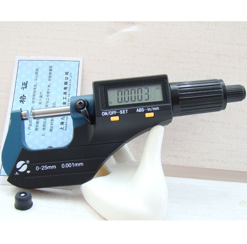 Shangshen digital display outer diameter micrometer 0-25mm electronic minute card 0-25-50-75-100mm spiral micrometer
