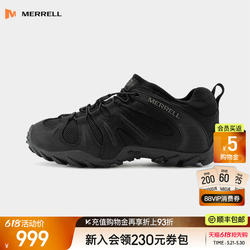 Merrell Chameleon Outdoor Hiking Shoes Men's Sports Non-Slip Wear-Resistant Shock-Absorbing Tactical Shoes and Boots