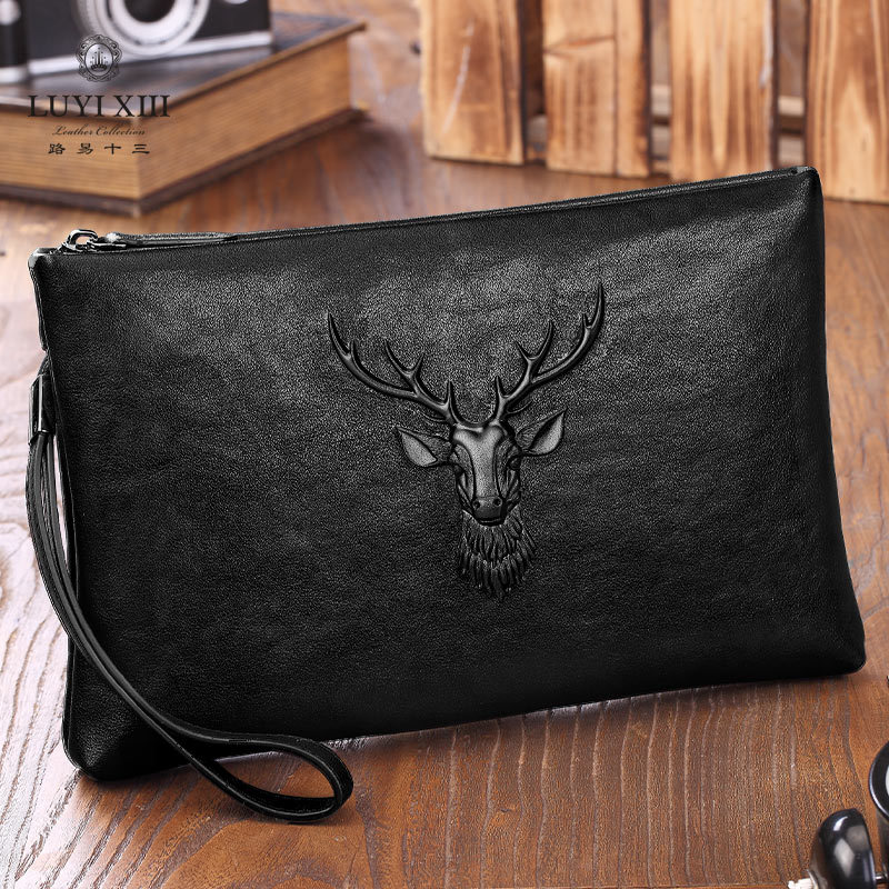 New Genuine Leather Clutch Bag for Men, Men's Clutch Bag, Men's Handbag, Envelope Clutch Bag, Wallet Bag, Soft Leather Bag