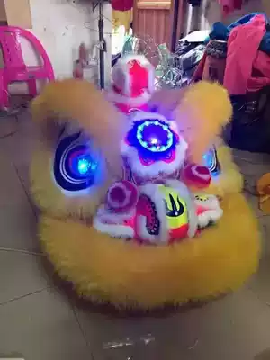 Foshan lion lion south lion supplies Lion lion props LED lights Lion head forehead eyes color full flash color lights