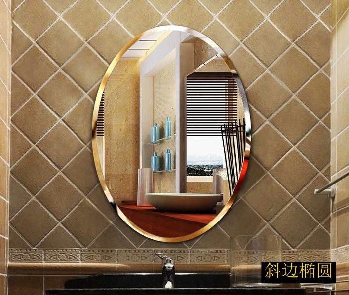 Wall-mounted make-up bench waterproof hanging wall mirror decorative table face mirror round mirror wall basin comb hanging wall style washout table new