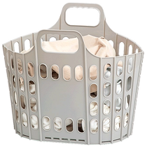 Dirty clothes basket household laundry basket wall-mounted foldable bathroom shower dirty clothes and sundries woven storage basket