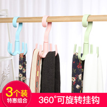 Rotating four-claw hook Multi-function bag hanger Clothes hook Bag hanger shelf Scarf scarf storage rack