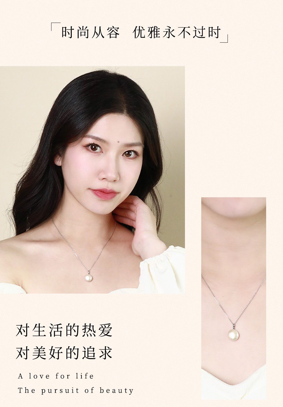 Серебряное ожерелье 老银匠s925银巴洛克珍珠项链女高级感小众优雅淡水珍珠纯银锁骨链 Old silversmith