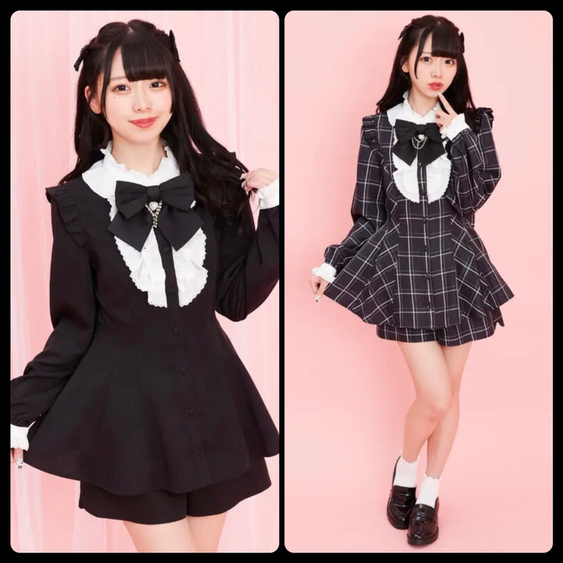 Dark Sleeve Girl's Mass-Produced Two-Color Slim-Fit Heart-Shaped Pearl Long-Sleeve Dress and Pants Set