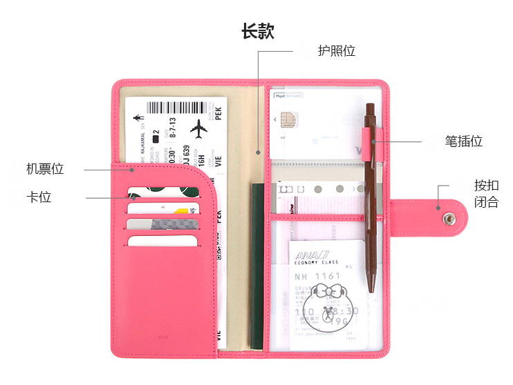 Phim hoạt hình Hàn Quốc dễ thương siêu dễ thương Gấu nâu hộ chiếu gói hộ chiếu bảo vệ bìa tài liệu du lịch thư mục vé gói nữ ví da đựng giấy tờ xe ô tô