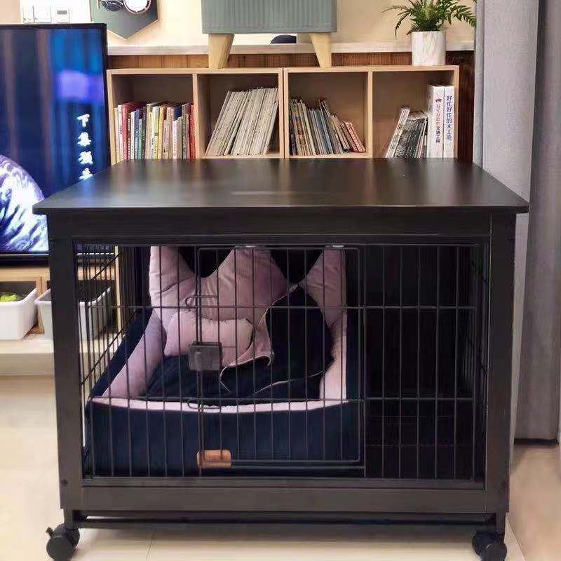 Dog Cage Little Dog with Toilet Diesel Cockey Teddy Indoor Steel Wooden Cage Middle Dog Villa